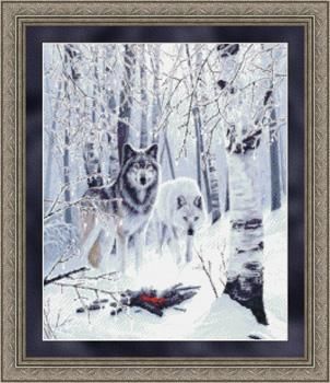 Winter Wolves Kustom Krafts (99897) - Вишивка хрестиком і бісером - Овечка Рукодільниця