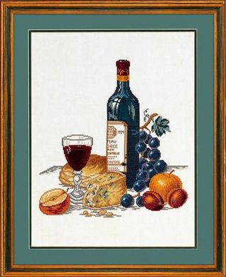 Сир/Червоне вино. Набір для вишивання хрестом. Eva Rosenstand (14-158) - Вишивка хрестиком і бісером - Овечка Рукодільниця