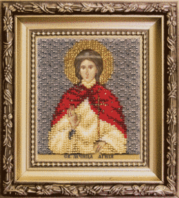 Икона святая мученица Агния. Набор для вышивки бисером. Чаривна мить (Б-1198) - Вышивка крестиком и бисером - Овца Рукодельница