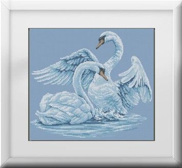 Набір для малювання камінням алмазна живопис Dream Art Лебедина вірність (квадратні, повна) 30126D - Вишивка хрестиком і бісером - Овечка Рукодільниця