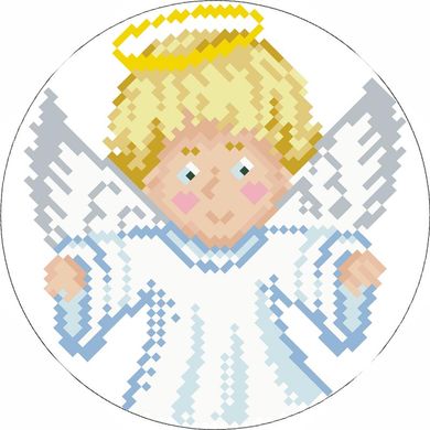 Набір для вишивки бісером Барвиста Вишиванка Пошита новорічна іграшка Дбайливий ангел (серія: Ангелики) 14х14 ТР217аБ1414k - Вишивка хрестиком і бісером - Овечка Рукодільниця