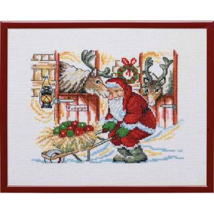 Набір для вишивання "Санта Клаус (Santa Claus)" PERMIN - Вишивка хрестиком і бісером - Овечка Рукодільниця
