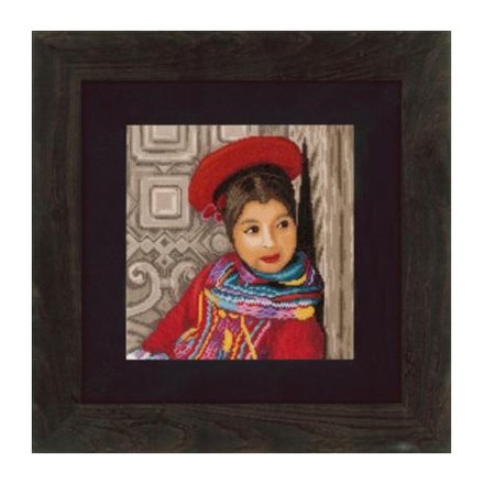 Набор для вышивания Lanarte PN-0148513 Perwian Girl Перуанка - Вишивка хрестиком і бісером - Овечка Рукодільниця