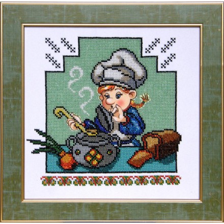 Весела кухня Канва з нанесеним малюнком для вишивання бісером Солес ВК-08-СХ - Вишивка хрестиком і бісером - Овечка Рукодільниця