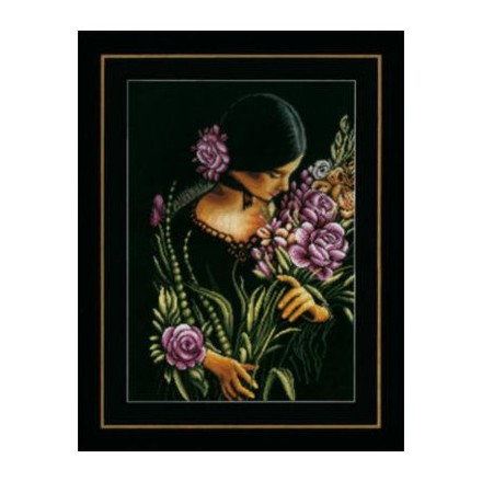 Набор для вышивания Lanarte Woman & flowers Женщина и цветы PN-0165378 - Вышивка крестиком и бисером - Овца Рукодельница