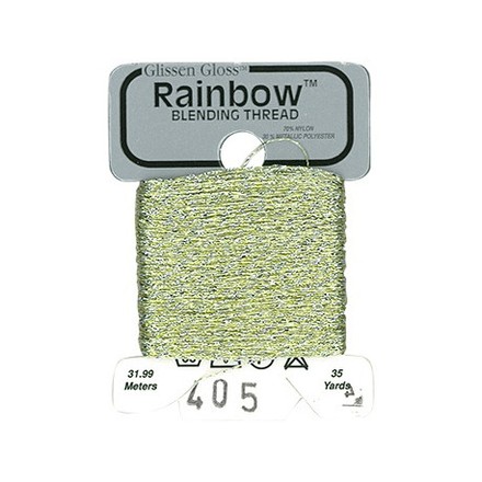 Rainbow Blending Thread 405 Cream Металлизированное мулине Glissen Gloss RBT405 - Вишивка хрестиком і бісером - Овечка Рукодільниця