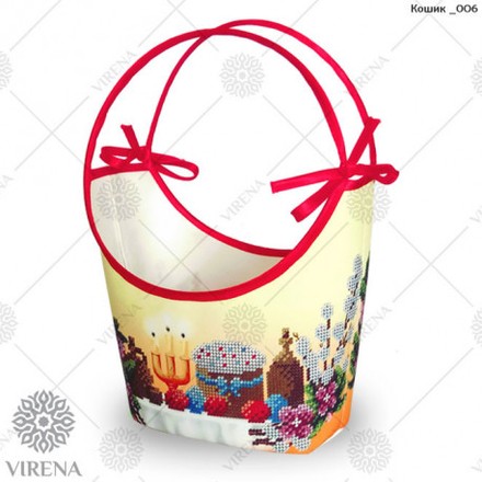 Набор для изготовления корзинки VIRENA КОРЗИНКА_006 - Вышивка крестиком и бисером - Овца Рукодельница