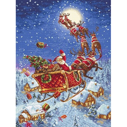 Набор для вышивания LETISTITCH The reindeers on its way! LETI 958 - Вишивка хрестиком і бісером - Овечка Рукодільниця