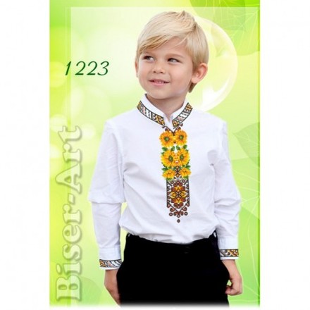 Рубашка для хлопчиків (льон) Заготовка для вишивки бісером або нитками Biser-Art 1223ба-л - Вишивка хрестиком і бісером - Овечка Рукодільниця
