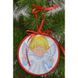 Набір для вишивки бісером Барвиста Вишиванка Пошита новорічна іграшка Дбайливий ангел (серія: Ангелики) 14х14 ТР217аБ1414k
